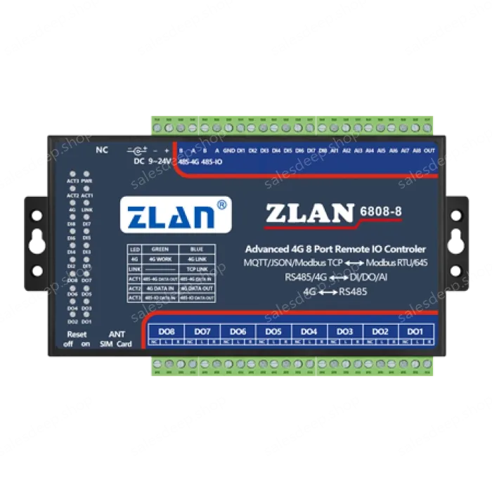 8-channel DI/DO/AI remote IO controller