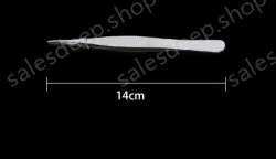 Stainless steel tweezers Straight tip (thick) 14cm