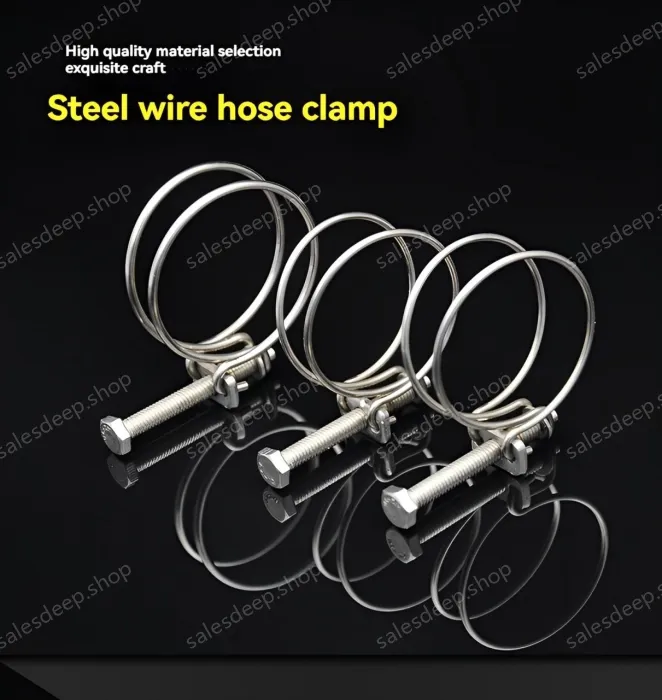 Double steel wire hose clamp 201 material 53-60*3 [wire diameter]