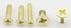 Golden Flat Head Screws M6*160