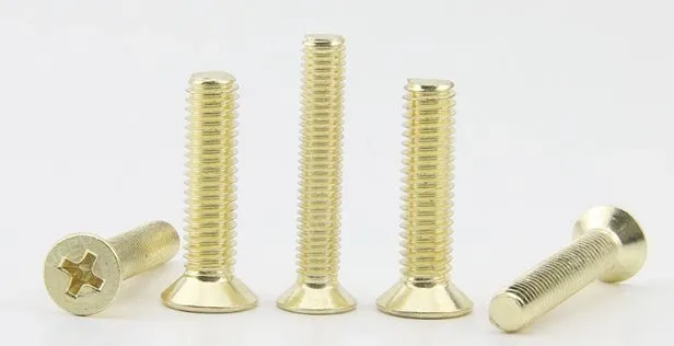 Golden Flat Head Screws M6*125