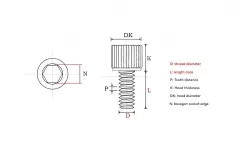 Cylindrical head hexagon socket screws M3*14