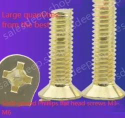Golden Flat Head Screws M6*160