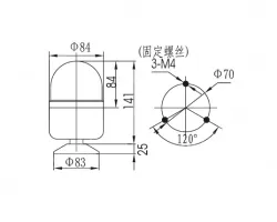 Small warning lightsLTE-1083 DC12V Red