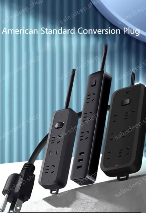 Leakage protection plug Total control 3 jack + 3USB 1.8